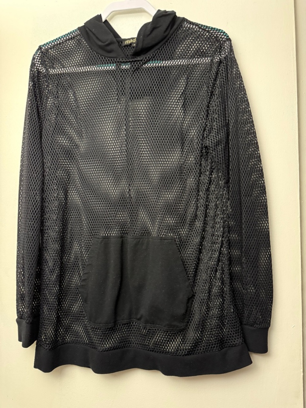 Steve Madden Black Mesh Hoodie